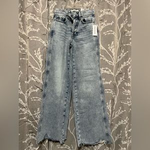 Pacsun blue high waisted straight leg mom jeans size 22